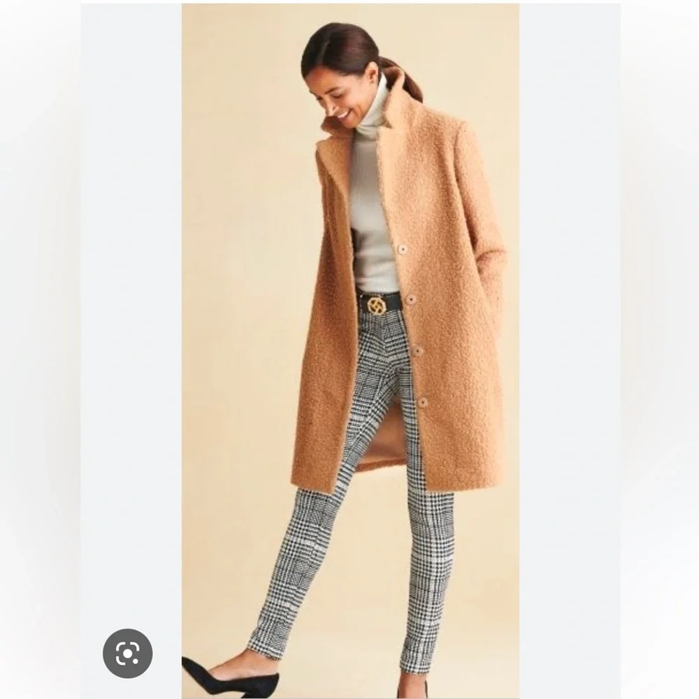 J. McLaughlin Lark Camel Coat - Women’s Large - Picture 1 of 7